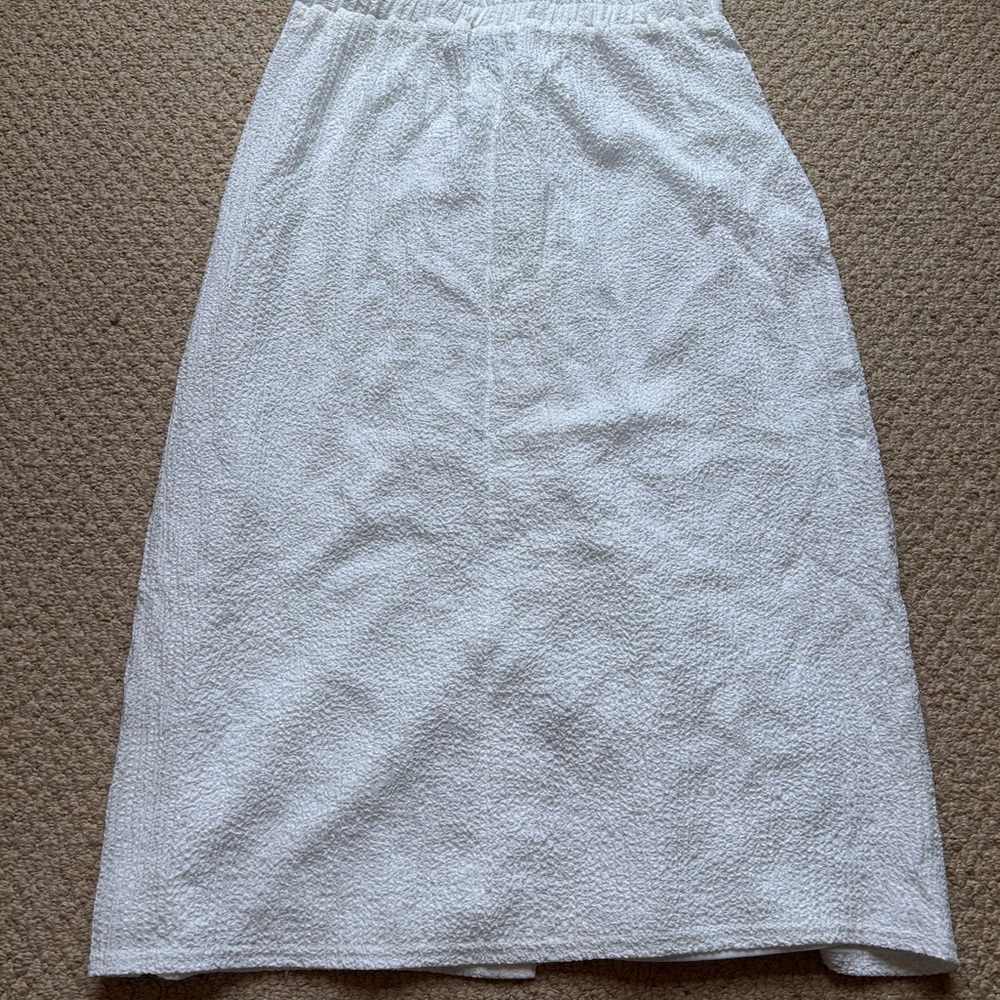 Lulu's White Midi Pencil Skirt - Picture 2 of 4